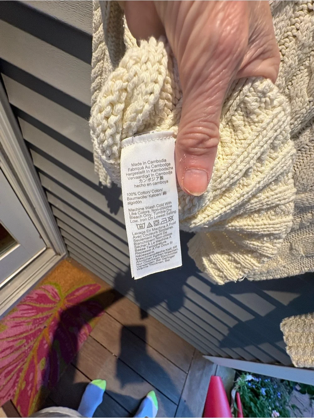 J. Crew Cream Cable Knit Crew Sweater